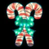 Northlight 18.5" Lighted Double Candy Cane Christmas Window Silhouette