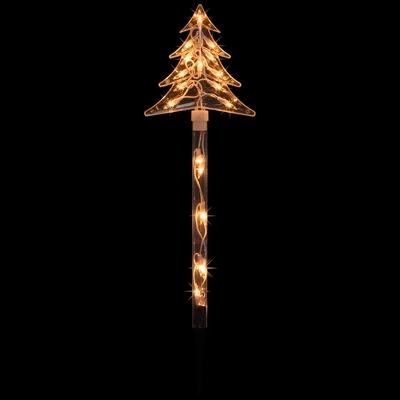 Northlight Lighted Tree Christmas Outdoor Pathway Markers - 26.5" - Set Of 4 - Image 4