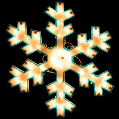 Northlight 16.75" Lighted Snowflake Christmas Window Silhouette