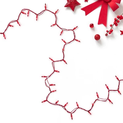 Northlight Mini Christmas Lights - Red - 20' Red Wire - 100ct - Image 2