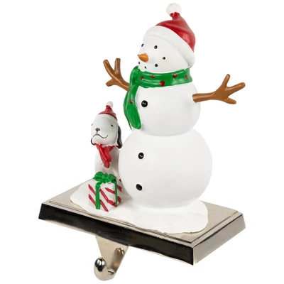 Northlight 6" Snowman And Puppy Christmas Stocking Holder - Image 3