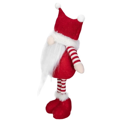 Northlight Plush Standing Gnome Christmas Decoration - 18.5" - Red And White - Image 2