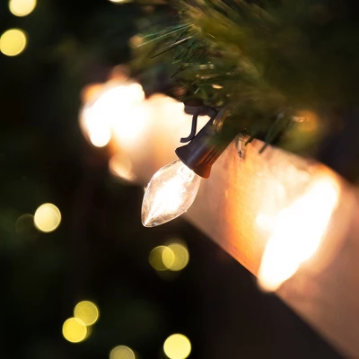 Northlight C7 Christmas String Lights - Clear - 24' Brown Wire - 25ct - Image 2