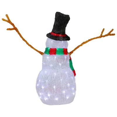Northlight Lighted Commercial Grade Acrylic Snowman Outdoor Christmas Decoration - 23" - Image 4