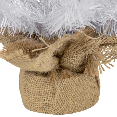 Northlight Medium Mini White Balsam Pine Artificial Christmas Tree With Burlap Base - 24" - Unlit - Image 5