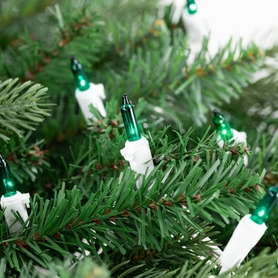 Northlight Mini Christmas Light Set - Teal - 17.25' White Wire - 50ct - Image 2