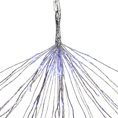 Northlight 20" LED Lighted Firework Silver Branch Christmas Decoration - Blue Lights - Image 6