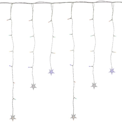 Northlight LED Stars Mini Icicle Christmas Lights - Multi-Color - 29.5' Clear Wire - 400ct