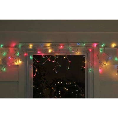 Northlight Mini Icicle Incandescent Christmas Lights - Multi-color - 5.75' White Wire - 100ct - Image 2