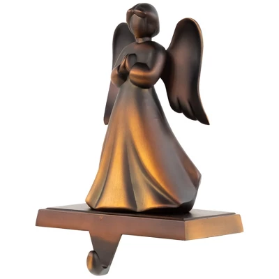 Northlight 7" Copper-tone Praying Angel Metal Christmas Stocking Holder - Image 3
