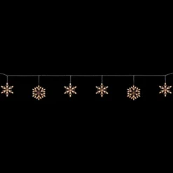 Northlight Snowflake Christmas Lights - White - 8.5' White Wire - 5ct