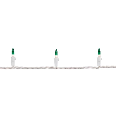 Northlight Mini Christmas Light Set - Clear With Green Tip - 10' White Wire - 50ct - Image 3