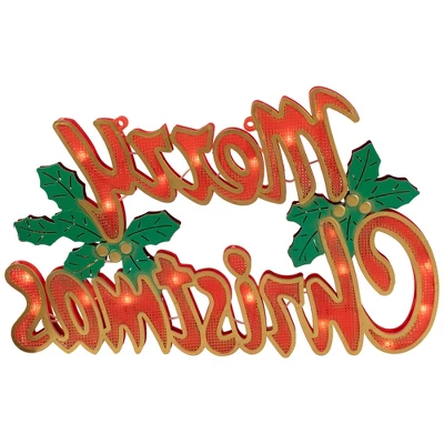 Northlight Lighted Merry Christmas Window Silhouette - 16.5" - Image 6