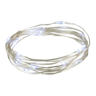 Northlight 20-Count Pure White LED Micro Fairy Christmas Lights - 6ft, Copper Wire