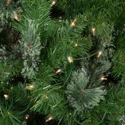 Northlight Pre-Lit Medium Mixed Cashmere Pine Artificial Christmas Tree - 6.5' - Clear Lights - Image 3