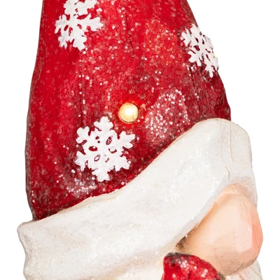 Northlight Gnome In Lighted Hat Holding Cardinal Christmas Decoration - 20" - LED Warm White Lights - Image 7