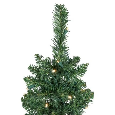 Northlight Pre-Lit Pencil Northern Balsam Fir Artificial Christmas Tree - 6' - Warm Clear LED Lights - Image 3