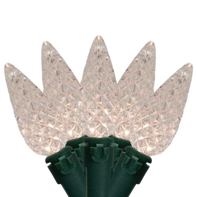 Northlight LED C6 Faceted Christmas Lights - Warm White - 15.75β Green Wire - 50ct