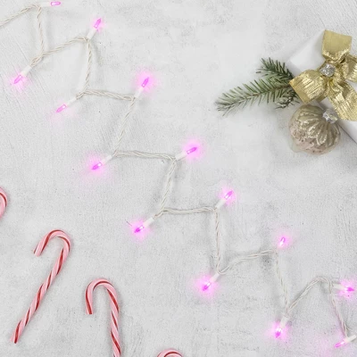 Northlight 50 LED Pink Mini Christmas Lights - 16.25 Ft White Wire - Image 2