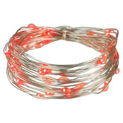 Northlight 50-Count Red LED Micro Fairy Christmas Lights - 16ft, Copper Wire