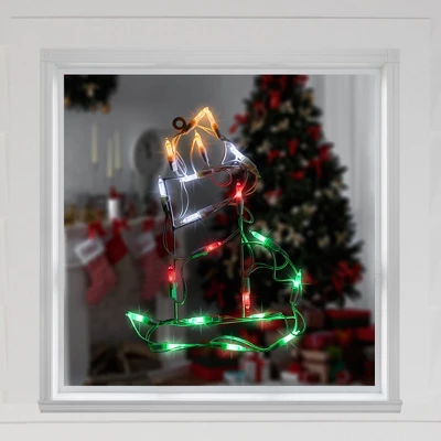 Northlight LED Lighted Candle Christmas Window Silhouette Decoration - 12" - Multi Lights - Image 2