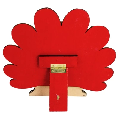 Northlight 9.75" Wooden Turkey With Pumpkin Thanksgiving Decoration - Image 2