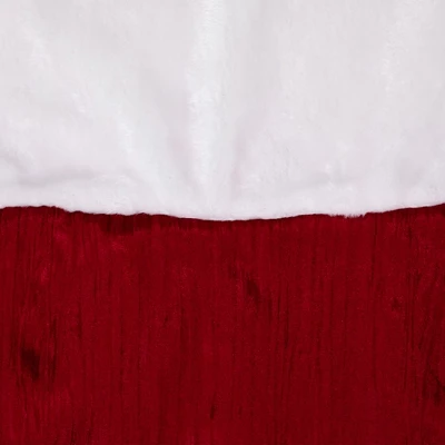 Northlight 50" Red And White Jumbo Velveteen Christmas Stocking - Image 3