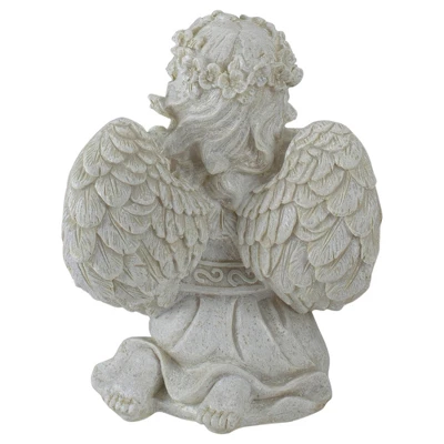 Northlight 6.75" Praying Angel With Cross Outdoor Garden Statue - Image 3