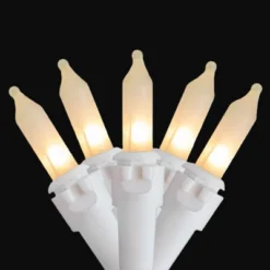 Northlight Frosted Mini Christmas Light Set - Clear - 24.5' White Wire - 50ct