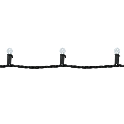 Northlight LED G12 Berry Christmas Lights - Pure White - 16' Black Wire - 50 Ct - Image 4