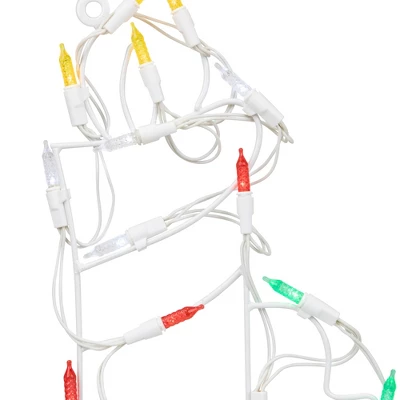 Northlight LED Lighted Candle Christmas Window Silhouette Decoration - 12" - Multi Lights - Image 5