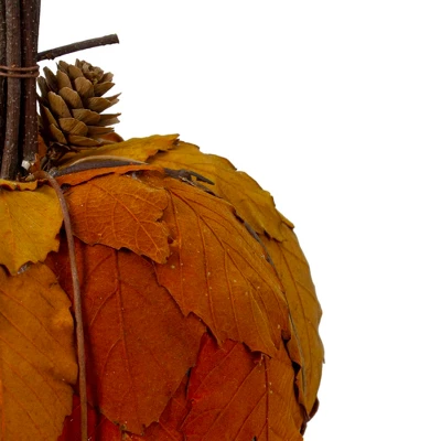 Northlight 7.5" Orange And Brown Fall Harvest Tabletop Pumpkin - Image 3