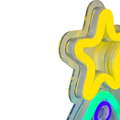 Northlight 15" LED Lighted Neon Christmas Tree Wall Sign - Image 3