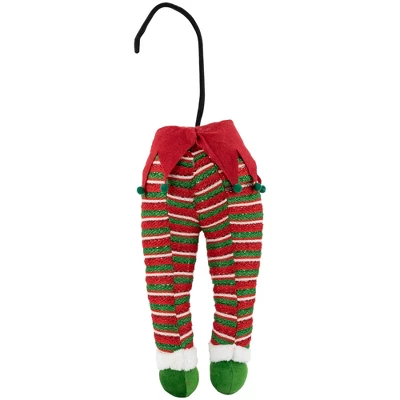 Northlight 19" Red And Green Striped Elf Legs Christmas Decoration - Image 5